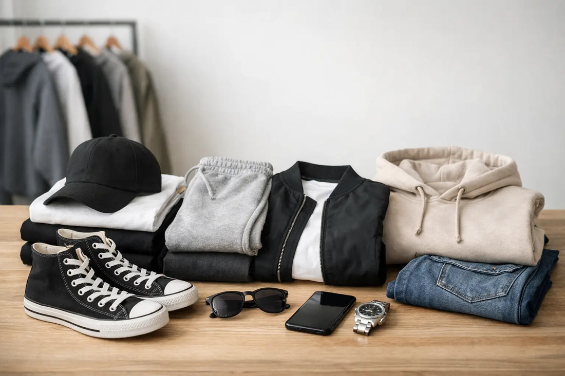 Streetwear Capsule Wardrobe Beispiel für jeden Tag