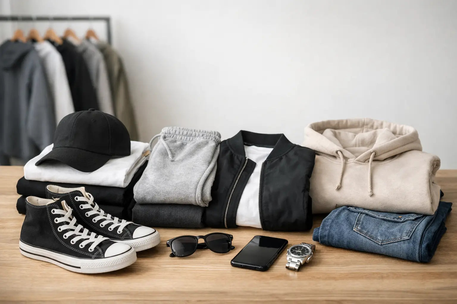 Streetwear Capsule Wardrobe Beispiel für jeden Tag