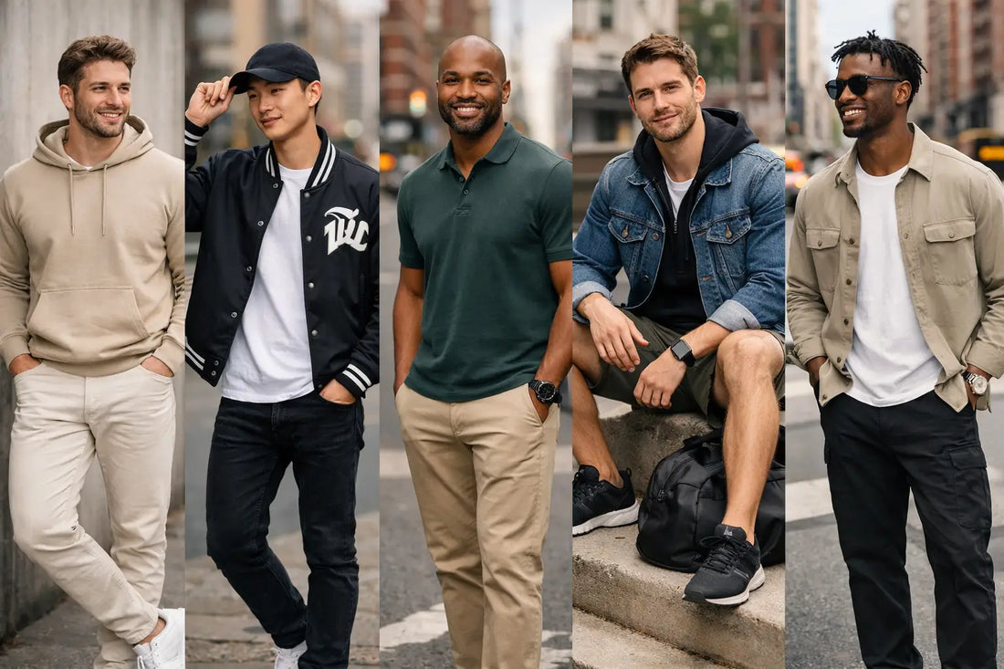 6 Casual Outfits Herren mit klarer Haltung