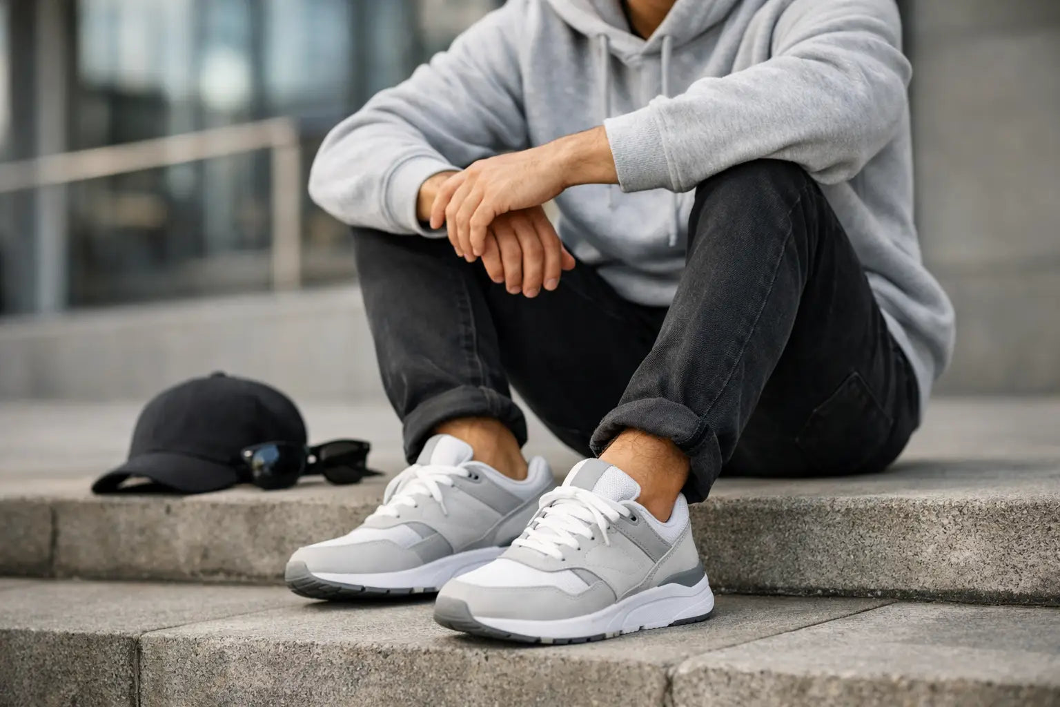 Hoodie und Sneaker Outfit richtig stylen