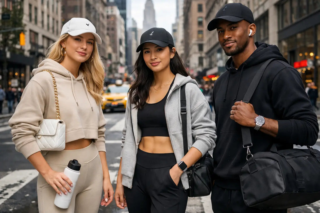 Athleisure-Outfit mit Accessoires: Ein Beispiel