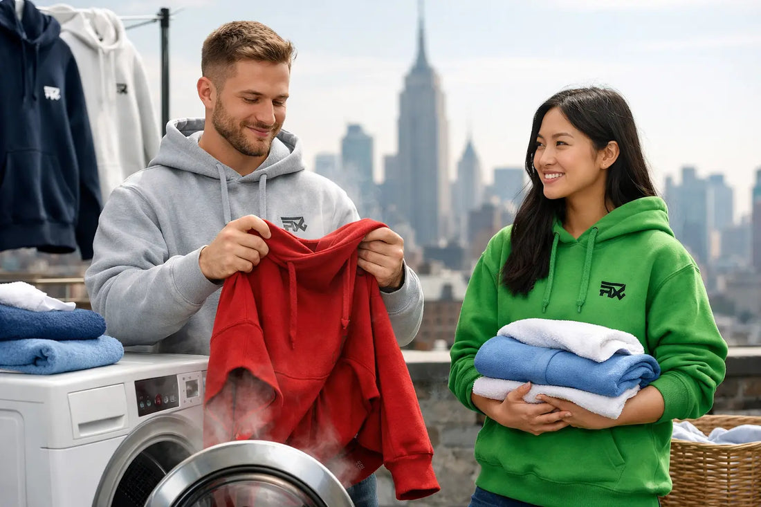 Hoodie richtig waschen: farbecht und fresh