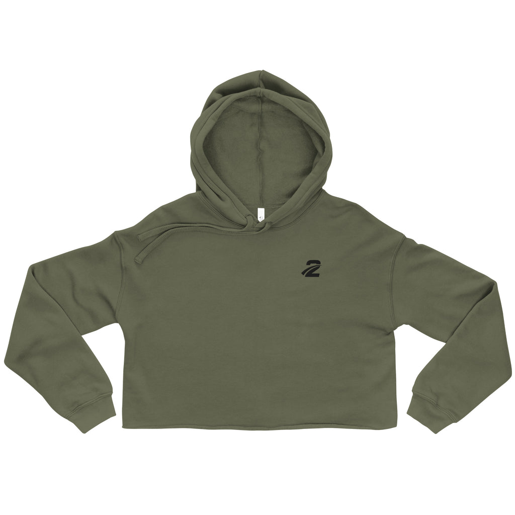 Crop Hoodie 'Khaki' - TWU Clothing