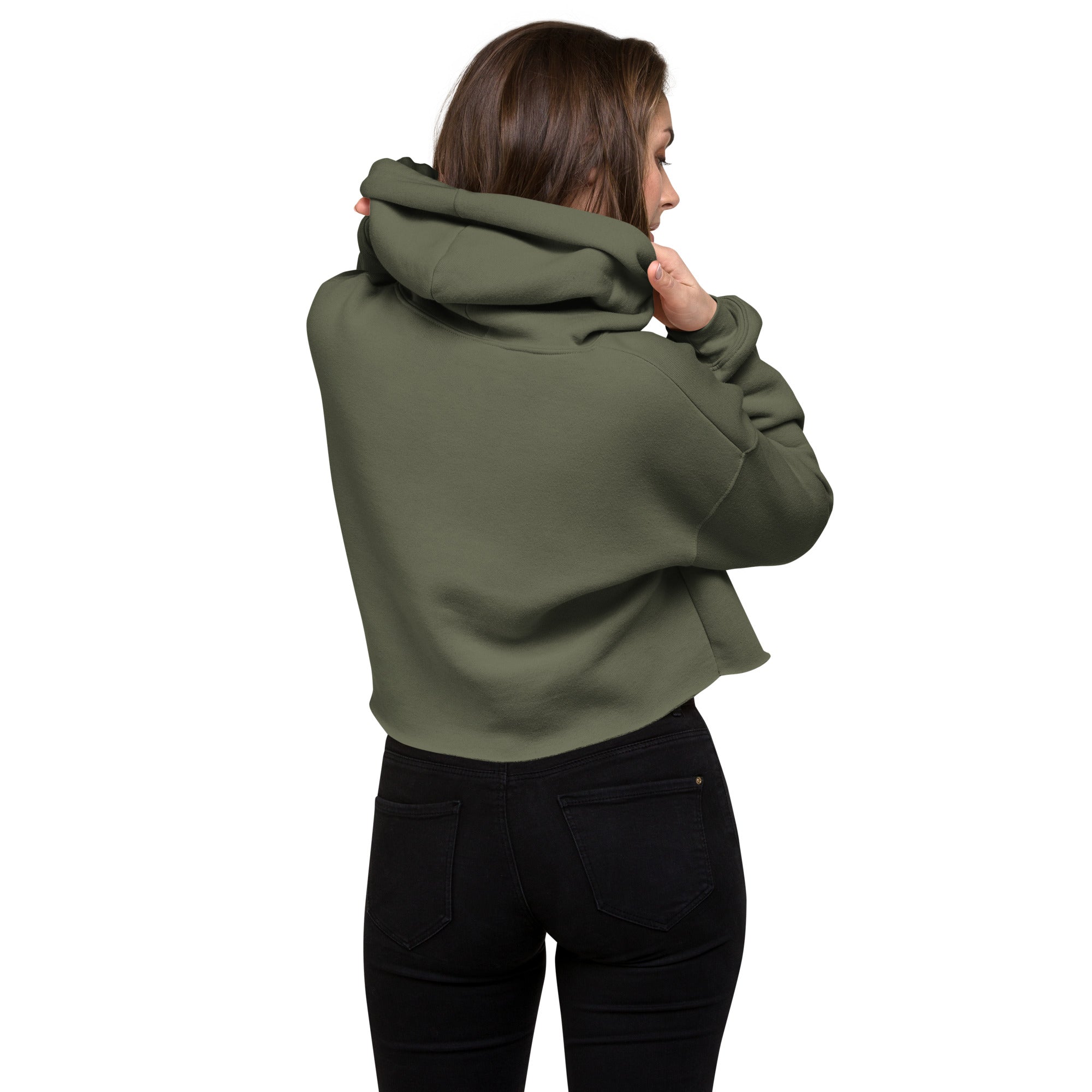 Crop Hoodie 'Khaki' - TWU Clothing