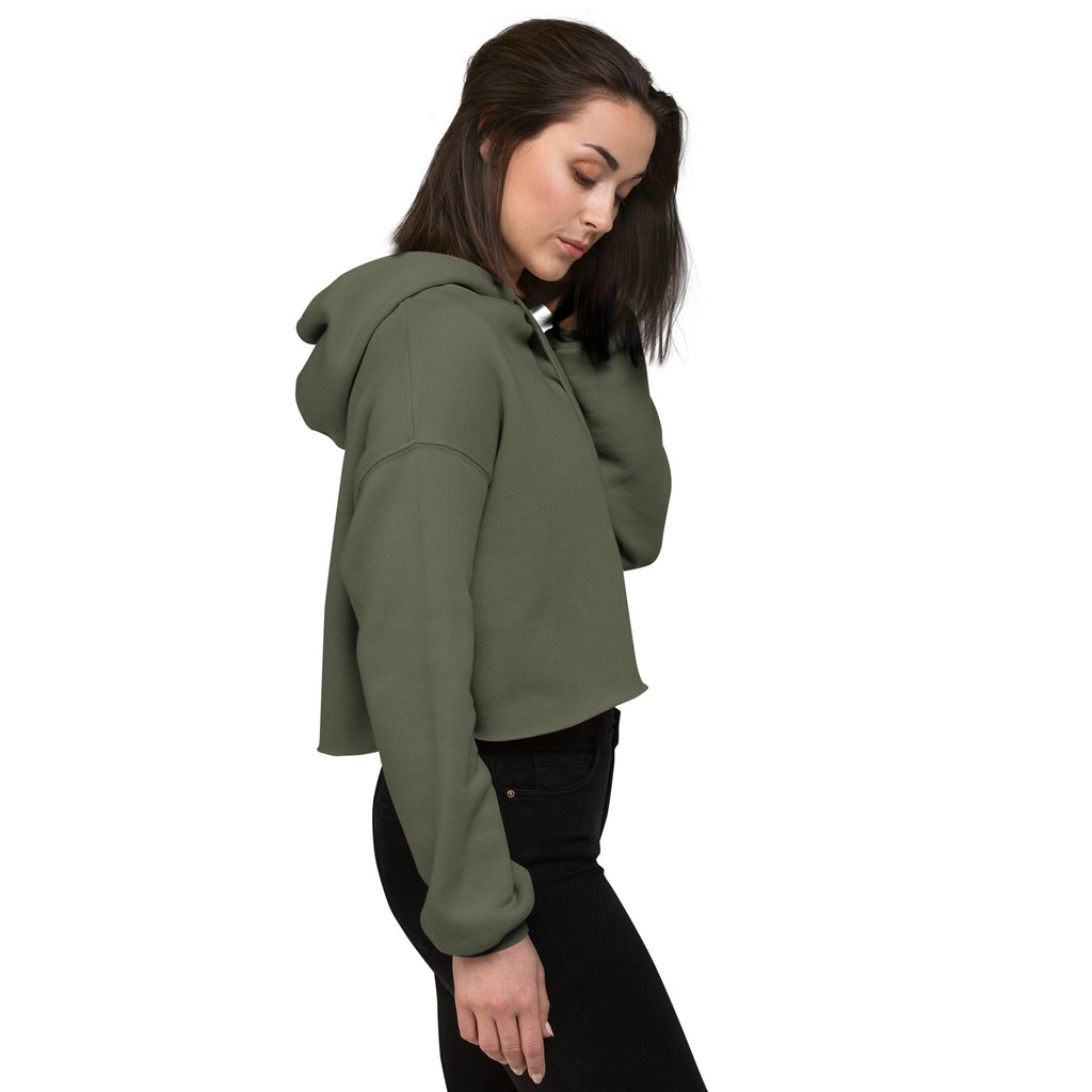 Crop Hoodie 'Khaki' - TWU Clothing
