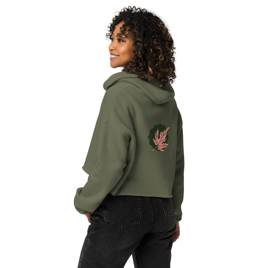 Crop Hoodie 'Leaf' - TWU Clothing