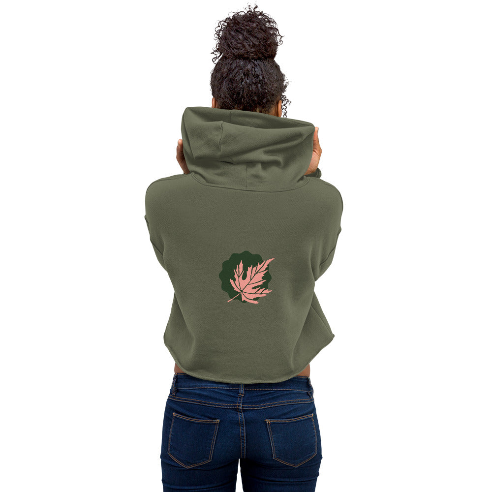 Crop Hoodie 'Leaf' - TWU Clothing