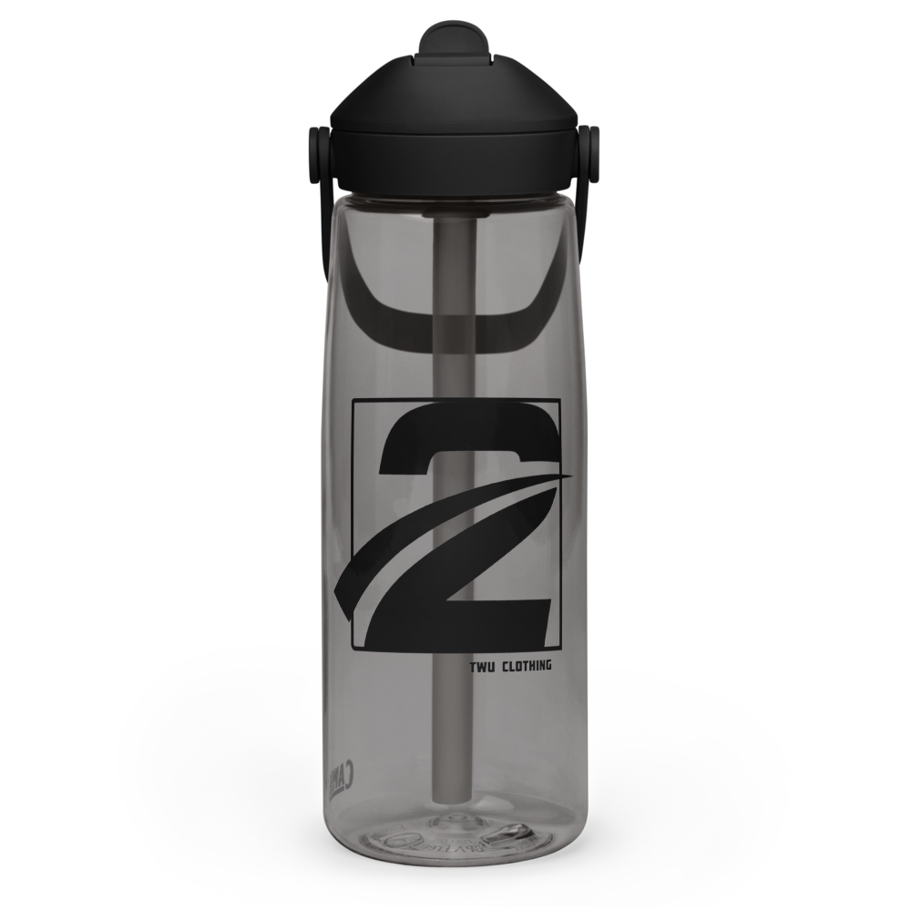 Flip Straw Water Bottle 'Box' - TWU Clothing