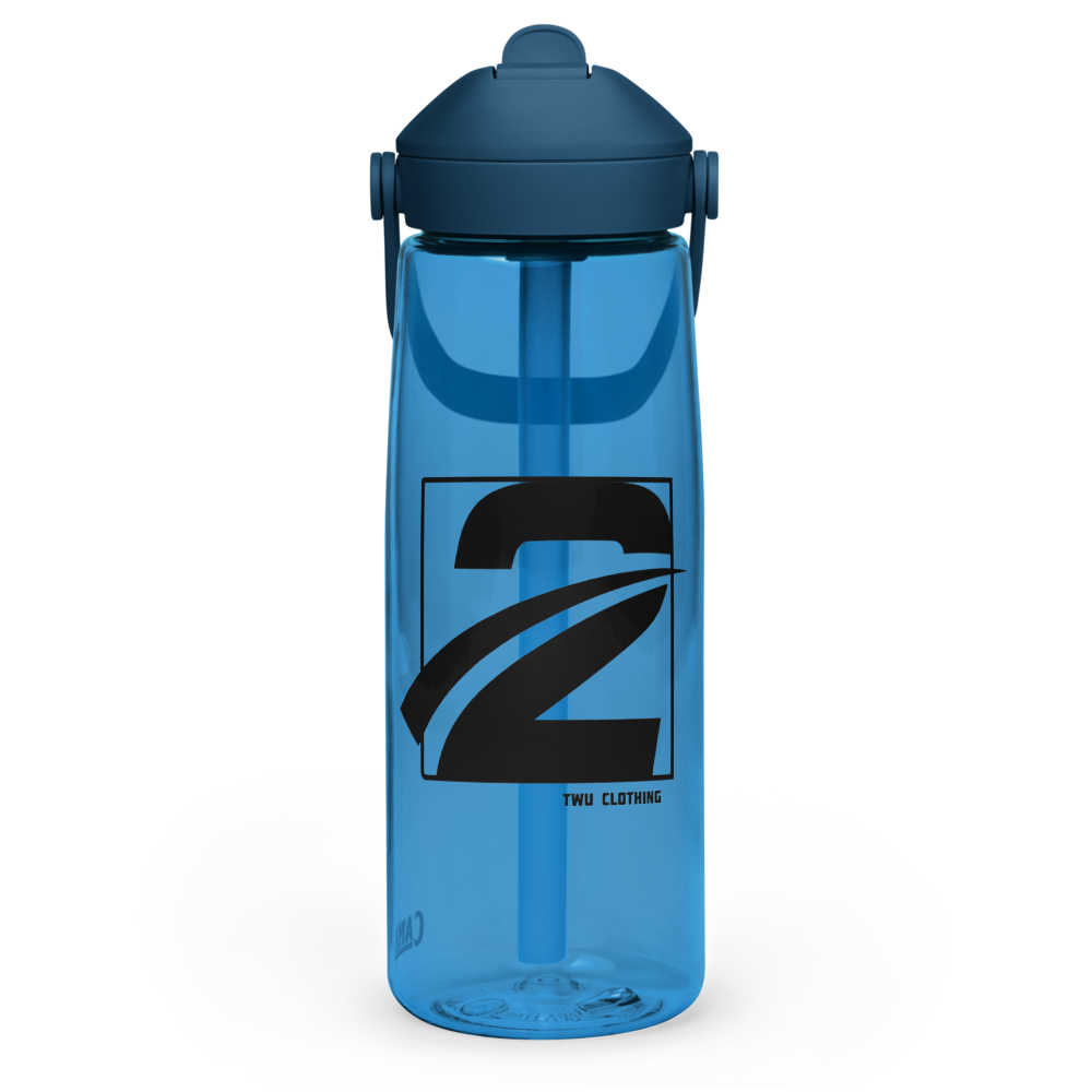 Flip Straw Water Bottle 'Box' - TWU Clothing