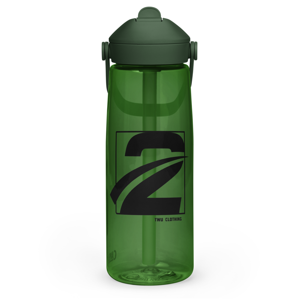 Flip Straw Water Bottle 'Box' - TWU Clothing