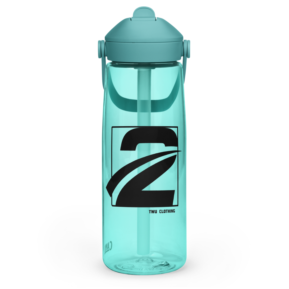 Flip Straw Water Bottle 'Box' - TWU Clothing