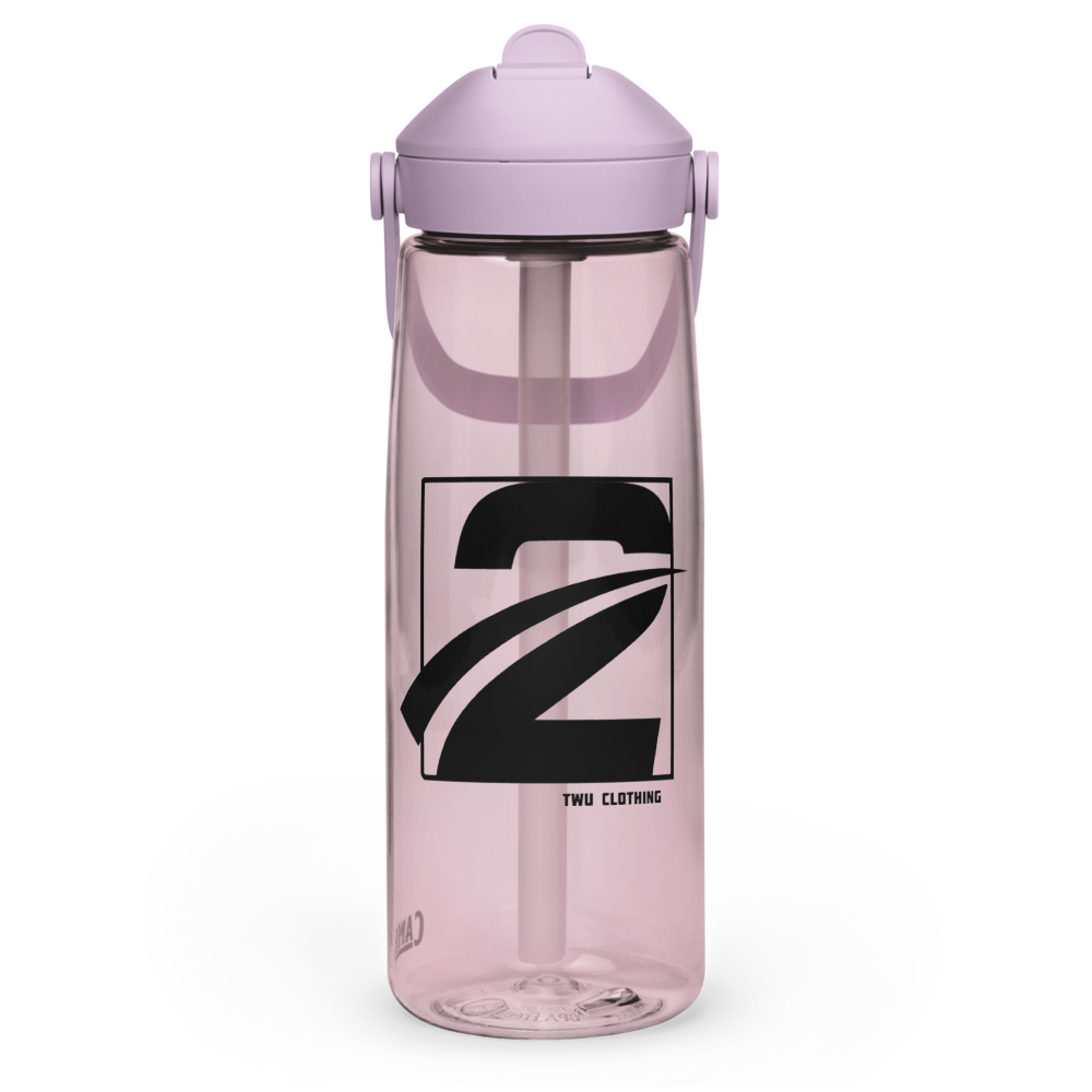 Flip Straw Water Bottle 'Box' - TWU Clothing