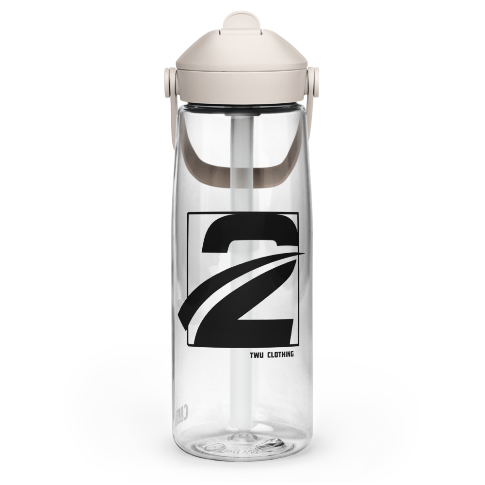 Flip Straw Water Bottle 'Box' - TWU Clothing