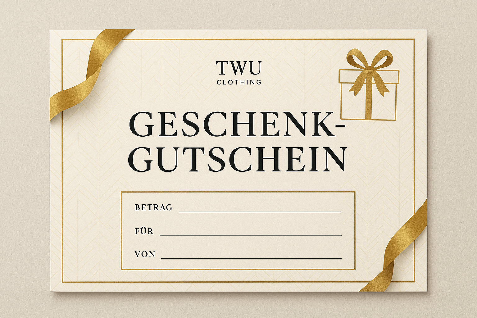 Geschenk-Gutschein/ Coupon - TWU Clothing