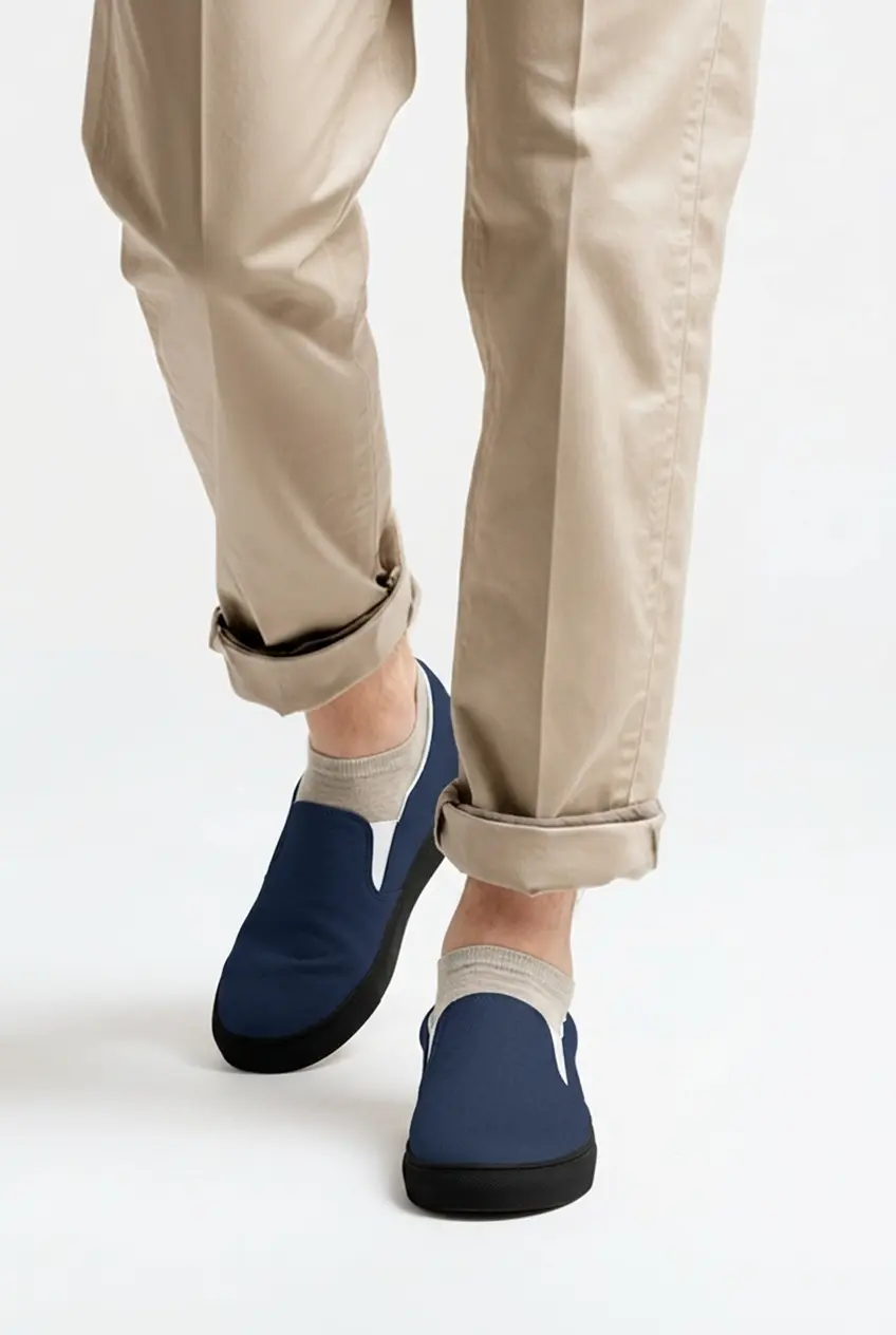 Men’s Canvas Shoes 'Slip-On' - 2 TWU® Clothing