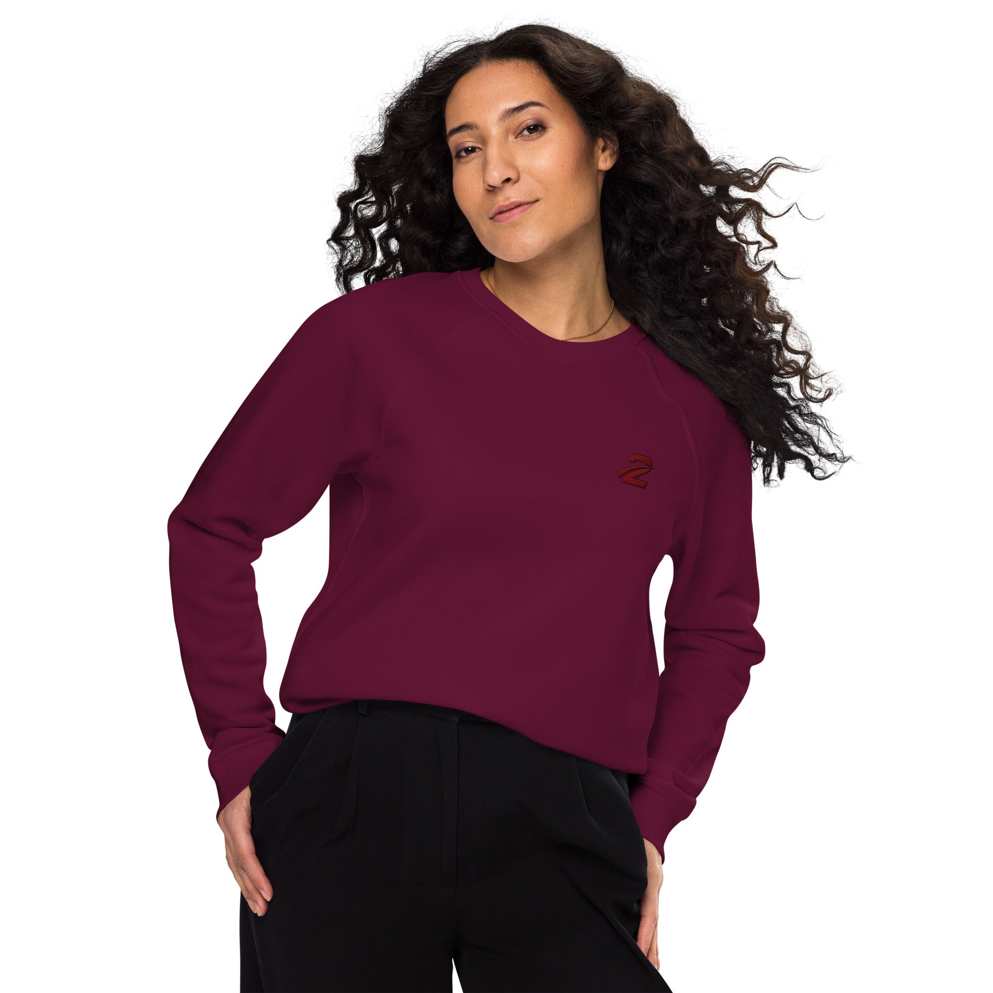 Organic Raglan Sweatshirt 'Grape' - TWU Clothing