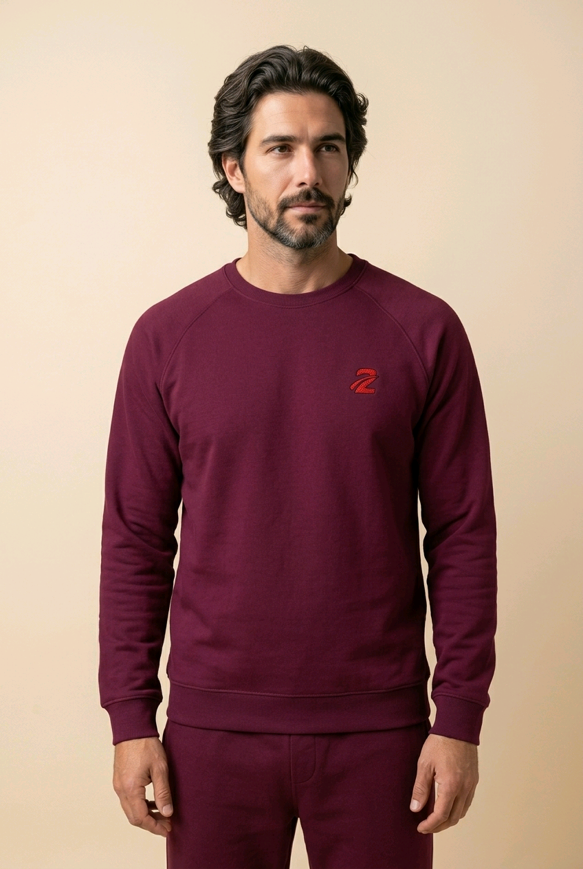 Organic Raglan Sweatshirt 'Grape' - TWU Clothing