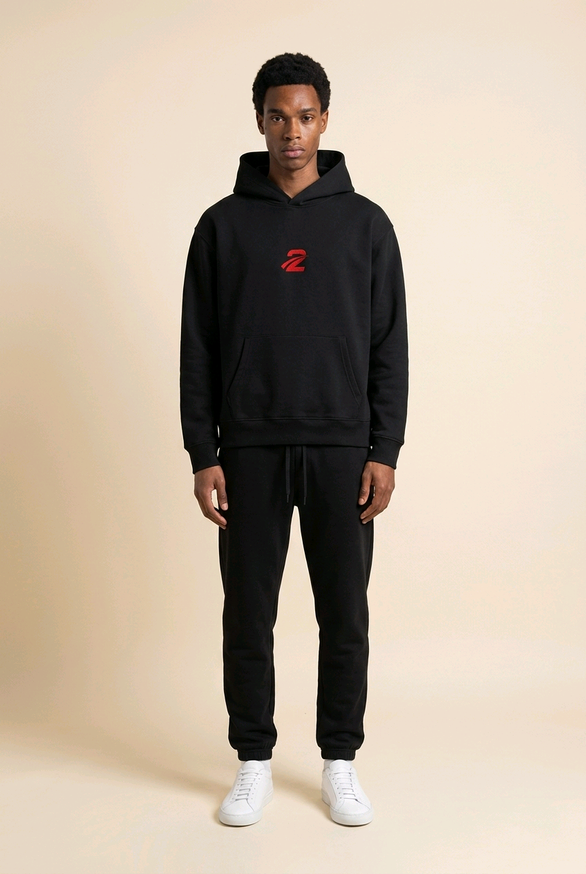 Oversized Hoodie 'Bl4ck' - 2 TWU® Clothing