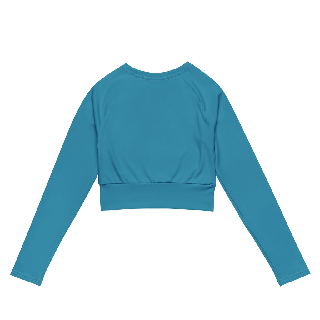Recycled Long-Sleeve Crop Top 'Bluey' - TWU Clothing