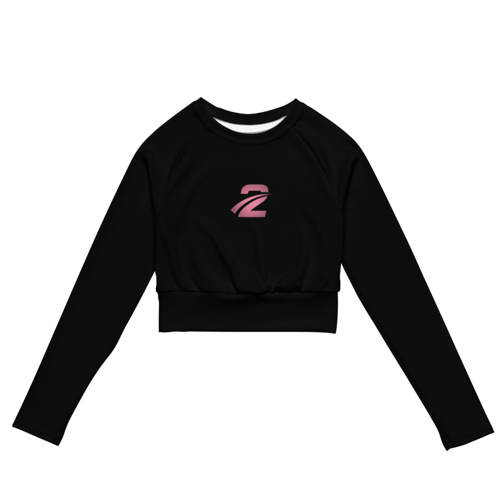 Recycled Long-Sleeve Crop Top 'Shadow' - TWU Clothing