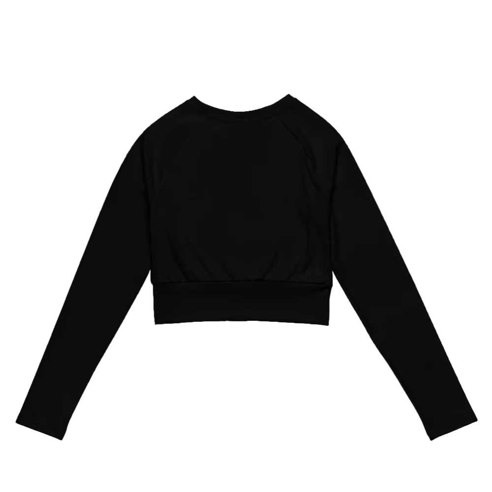 Recycled Long-Sleeve Crop Top 'Shadow' - TWU Clothing