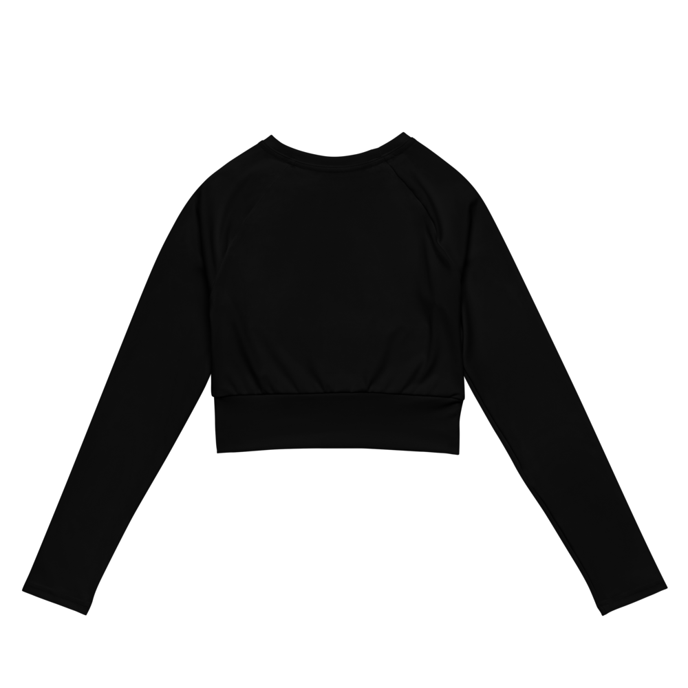 Recycled Long-Sleeve Crop Top 'Shadow'