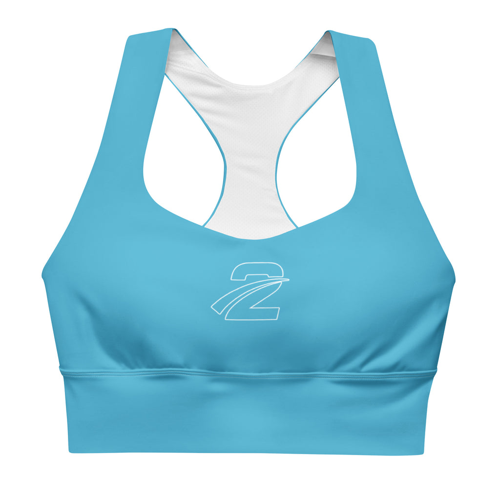 Recycled Longline Sports Bra 'Bluey' - TWU Clothing