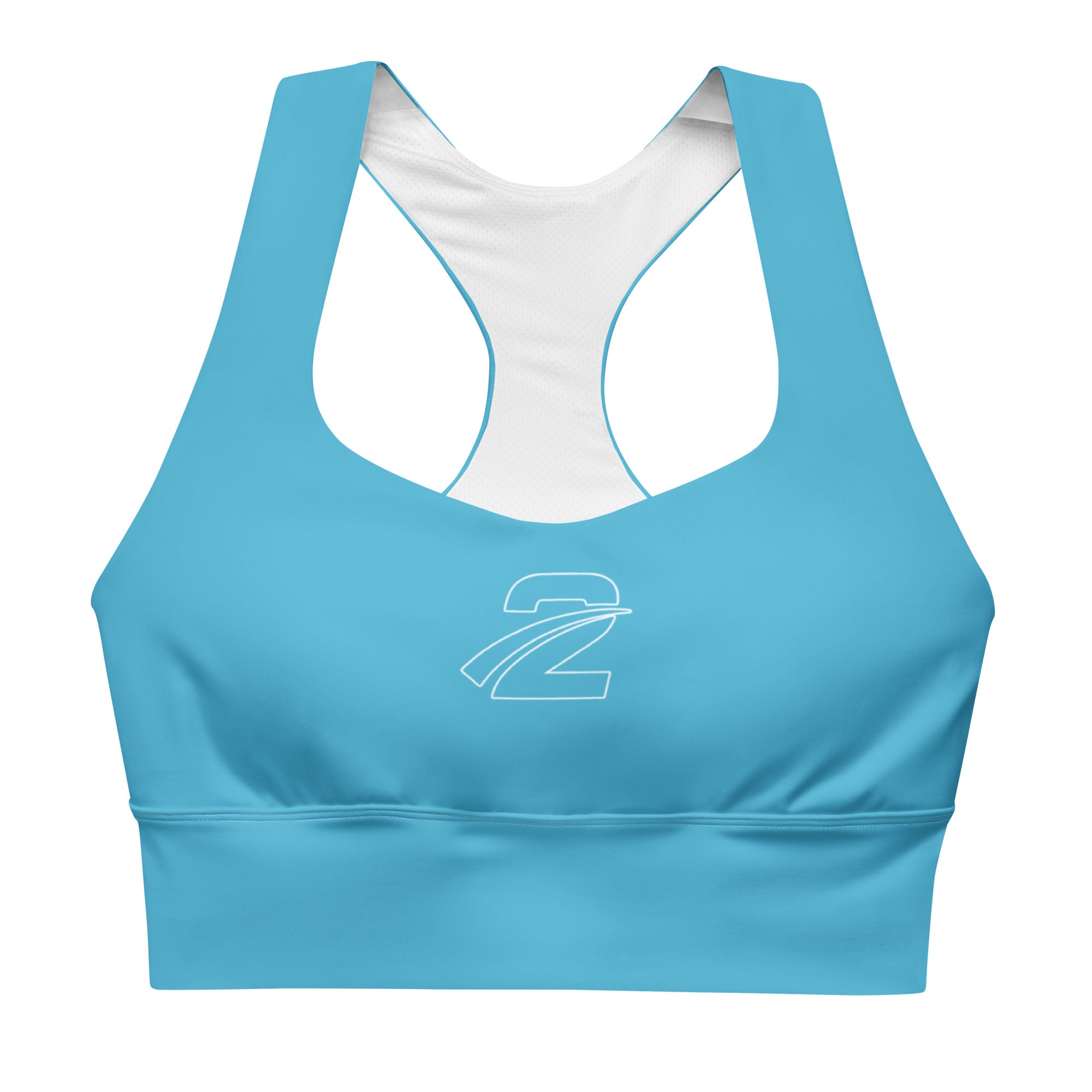 Recycled Longline Sports Bra 'Bluey' - TWU Clothing