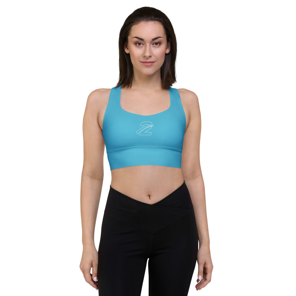 Recycled Longline Sports Bra 'Bluey' - TWU Clothing