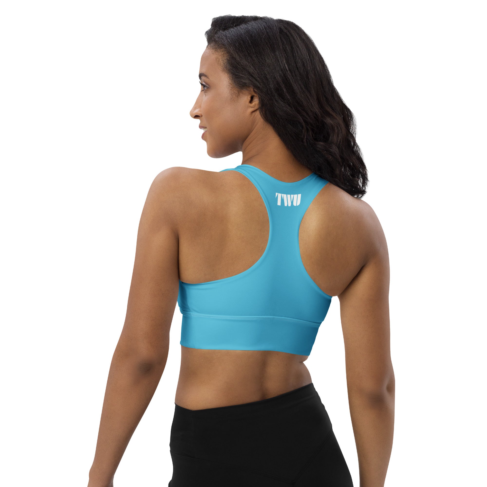 Recycled Longline Sports Bra 'Bluey' - TWU Clothing