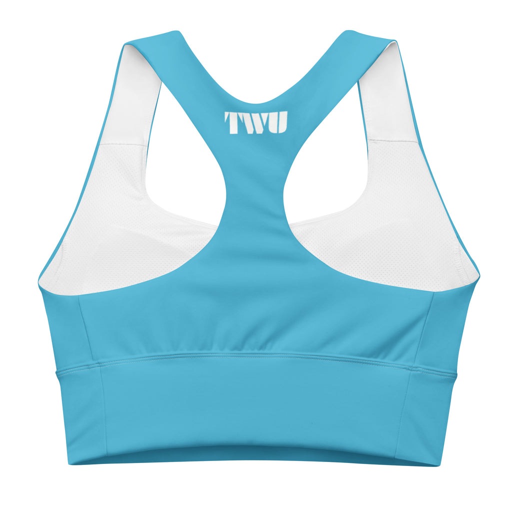 Recycled Longline Sports Bra 'Bluey' - TWU Clothing