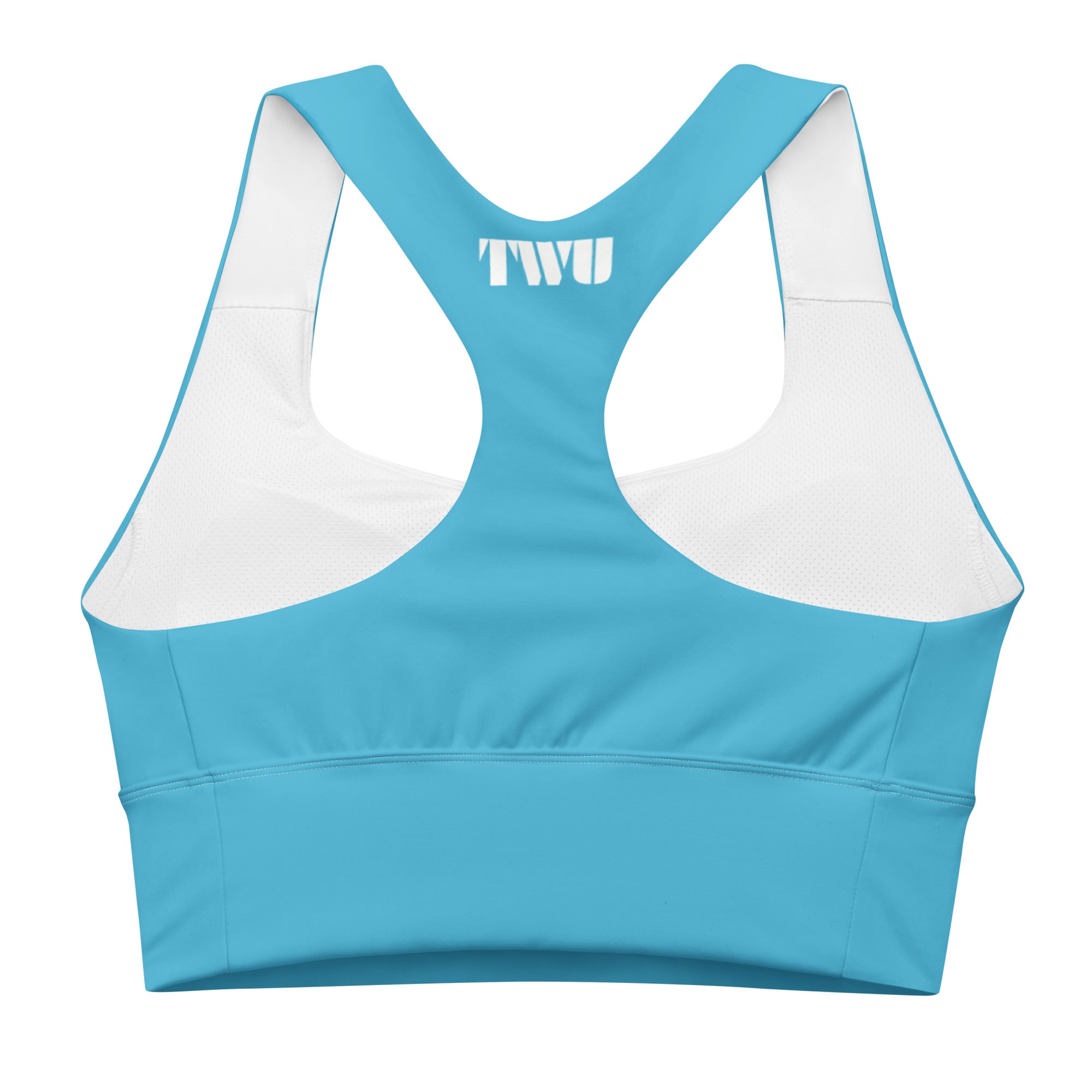 Recycled Longline Sports Bra 'Bluey' - TWU Clothing
