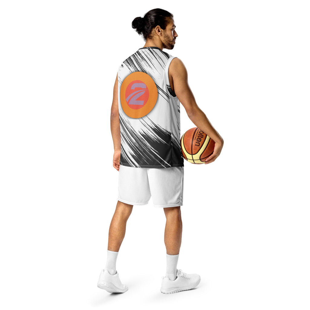 Recycled Unisex Basketball Jersey 'Stripes' - TWU Clothing