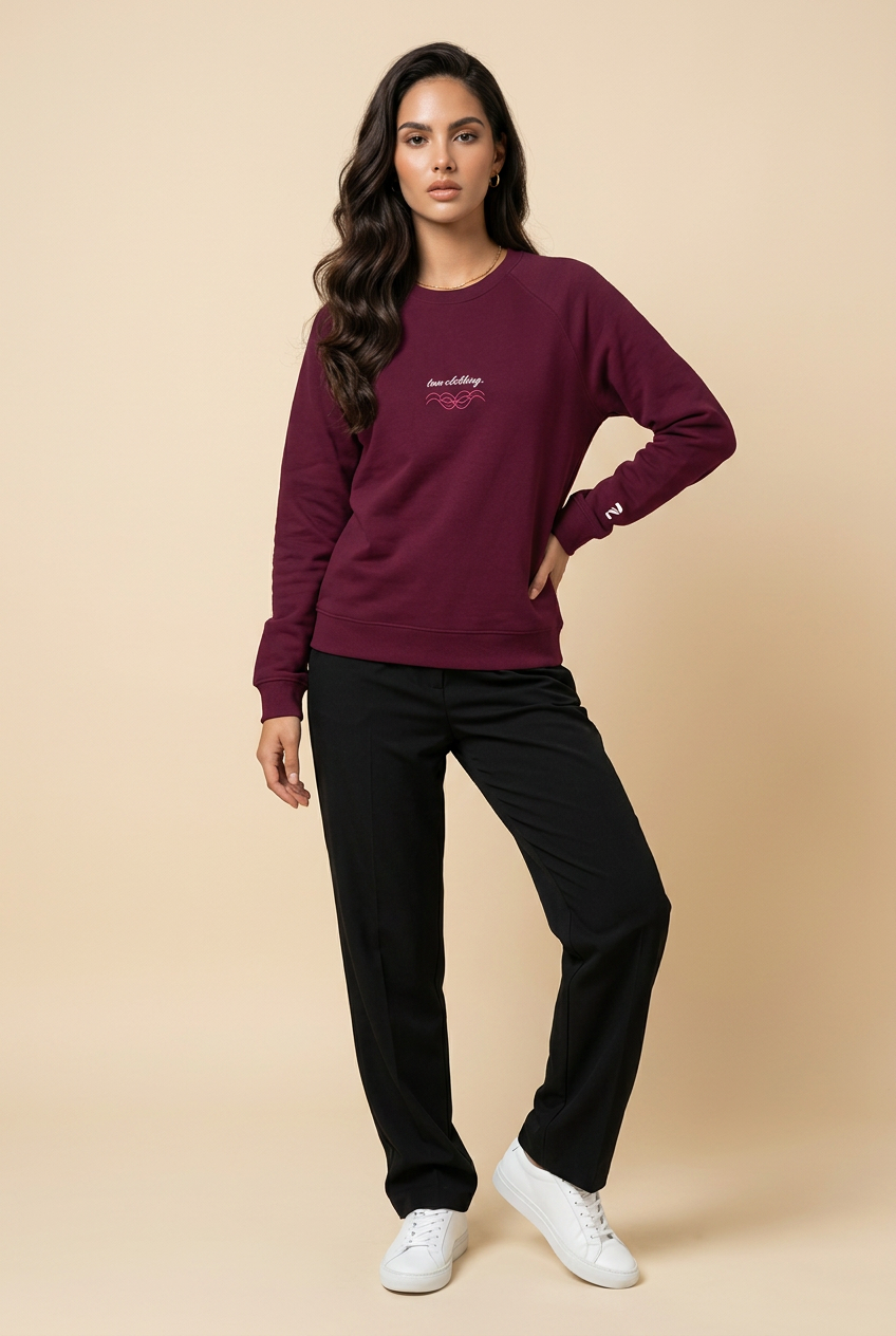 Unisex Raglan Sweatshirt 'Organic' - 2 TWU® Clothing