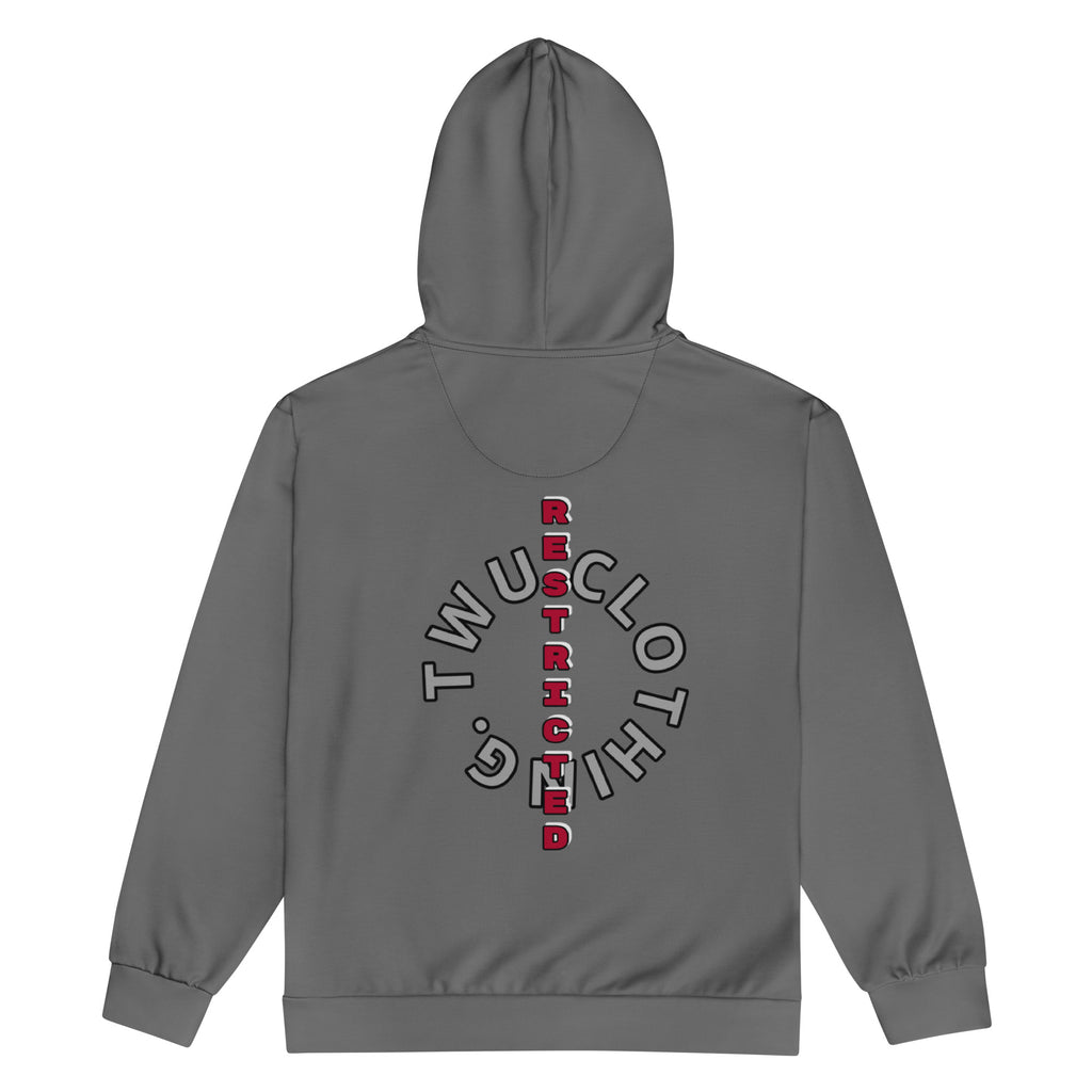 Unisex Zip Hoodie 'Restricted' - TWU Clothing