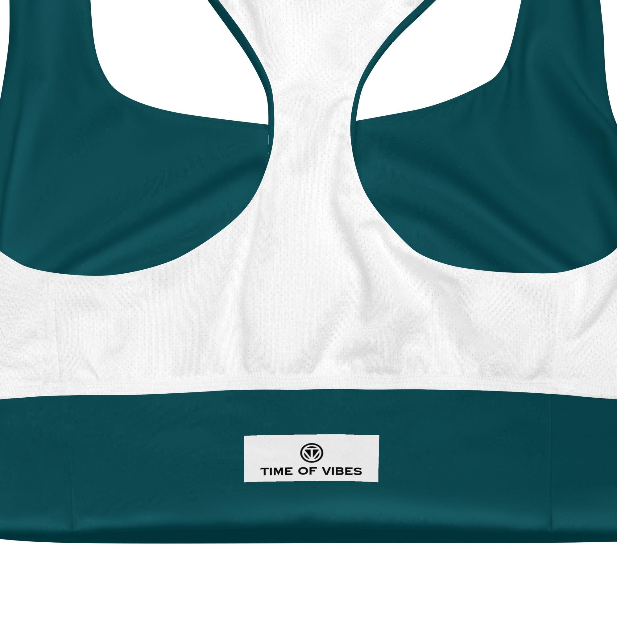 CREWILD Langer Sport BH | VIBES (Blaugrün) - 2 TWU® Clothing