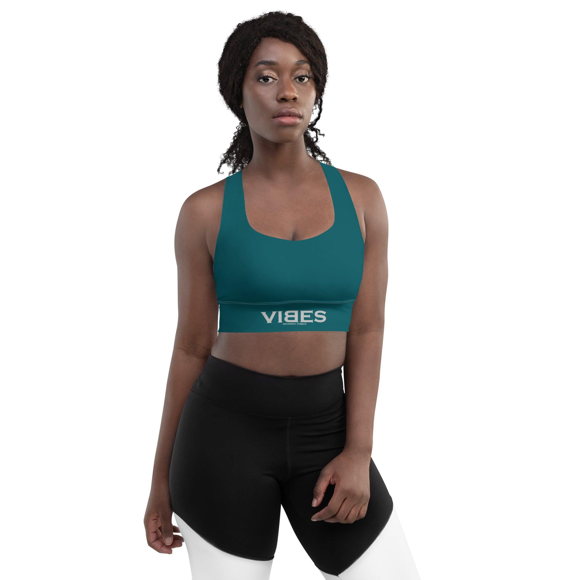 CREWILD Langer Sport BH | VIBES (Blaugrün) - 2 TWU® Clothing