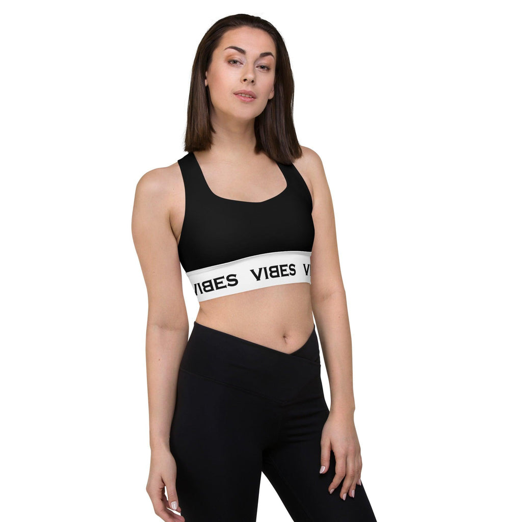 CREWILD Langer Sport BH | VIBES (Schwarz/Weiß) - 2 TWU® Clothing