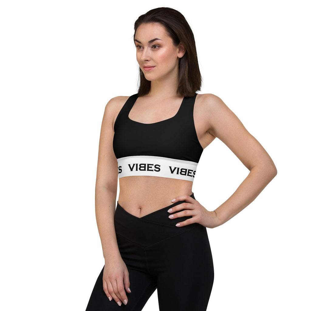 CREWILD Langer Sport BH | VIBES (Schwarz/Weiß) - 2 TWU® Clothing