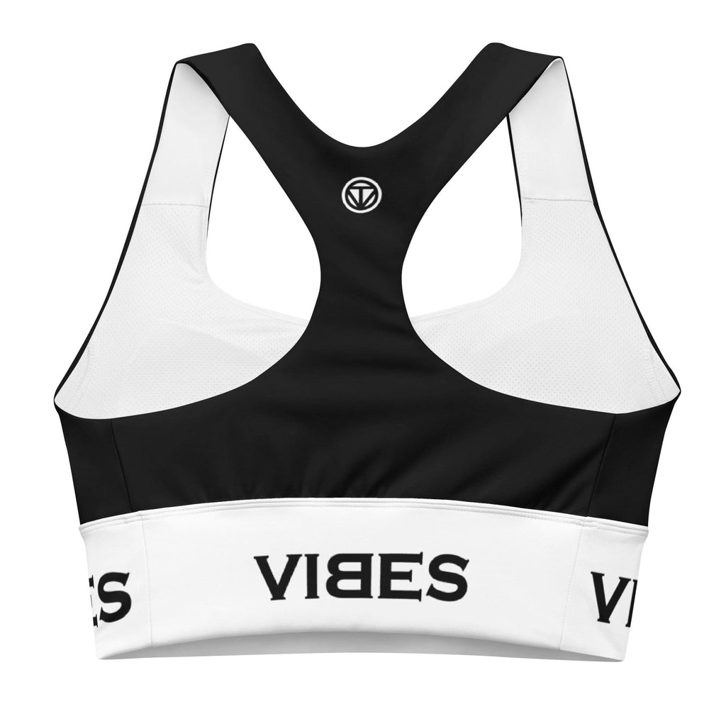 CREWILD Langer Sport BH | VIBES (Schwarz/Weiß) - 2 TWU® Clothing