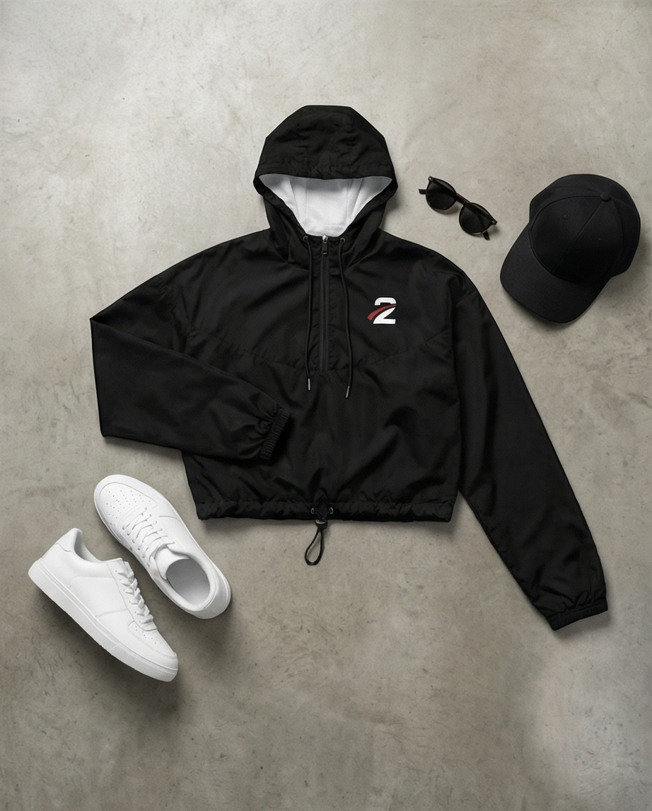 Women’s Cropped Windbreaker 'Shadow' - TWU Clothing