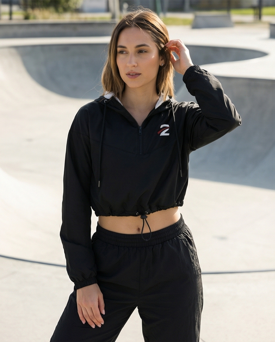 Women’s Cropped Windbreaker 'Shadow' - TWU Clothing