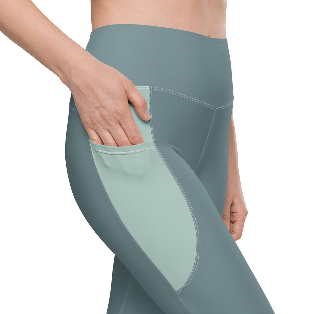 TOV Leggins mit Taschen (Graublau/Türkis) - 2 TWU® Clothing