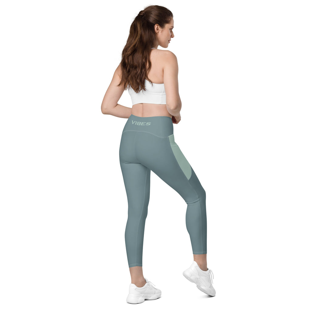 TOV Leggins mit Taschen (Graublau/Türkis) - 2 TWU® Clothing