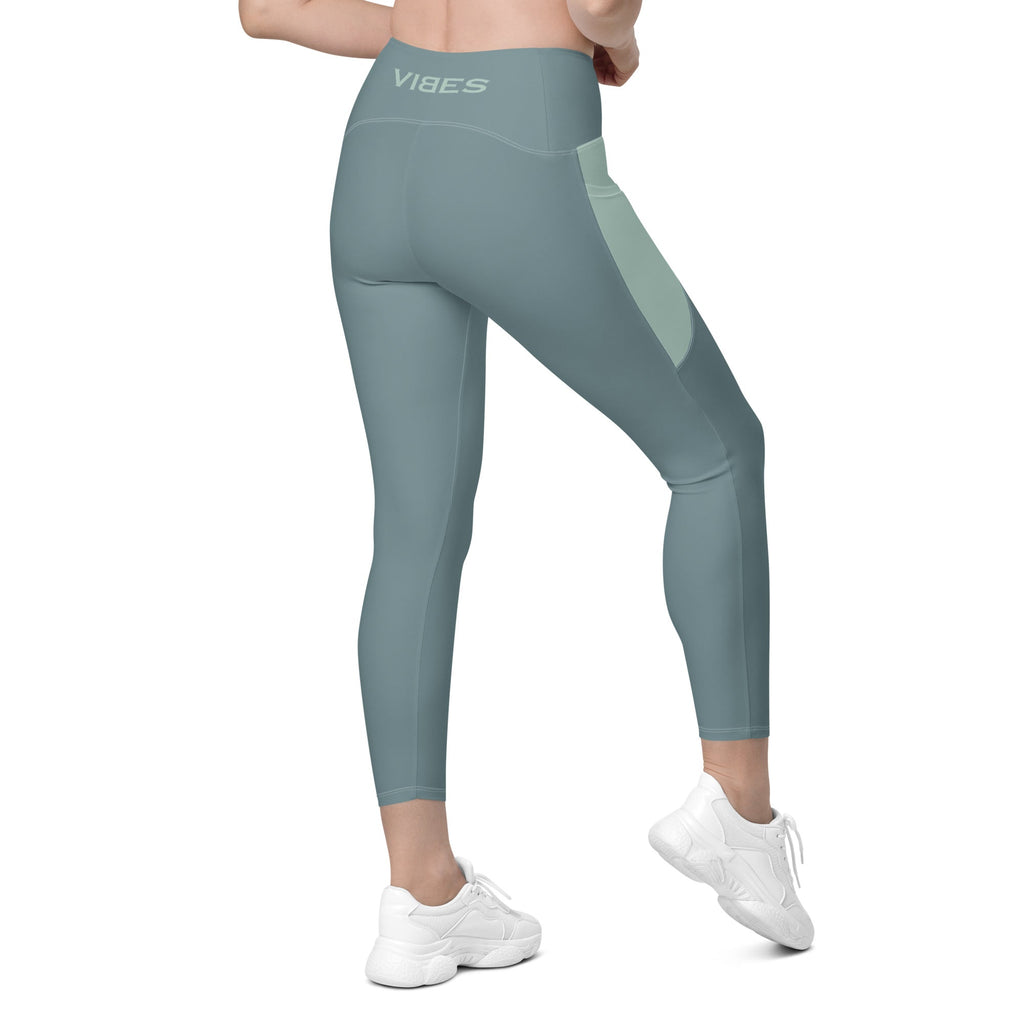 TOV Leggins mit Taschen (Graublau/Türkis) - 2 TWU® Clothing