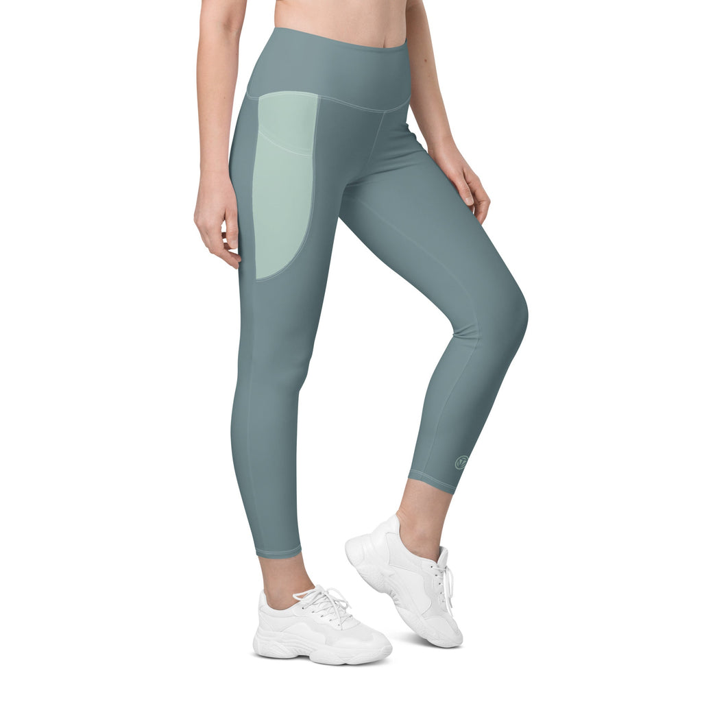 TOV Leggins mit Taschen (Graublau/Türkis) - 2 TWU® Clothing