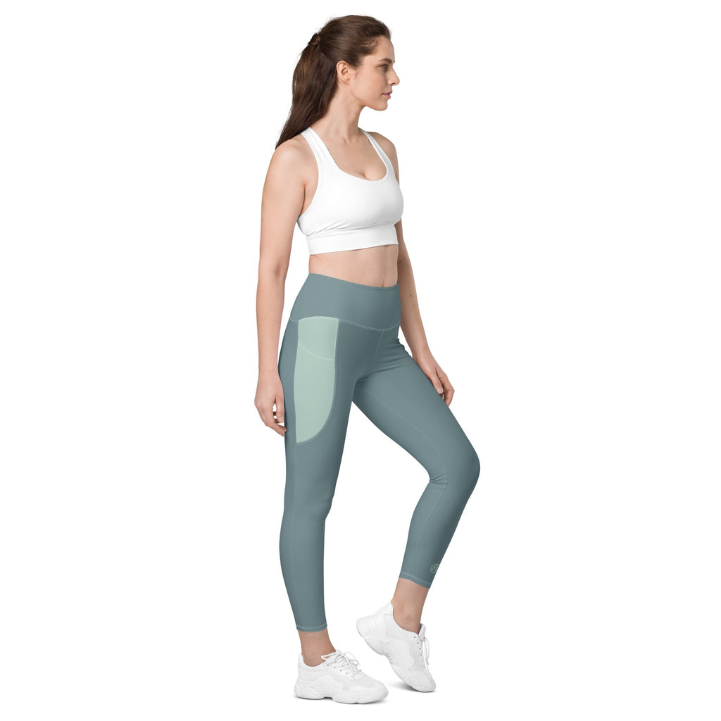 TOV Leggins mit Taschen (Graublau/Türkis) - 2 TWU® Clothing