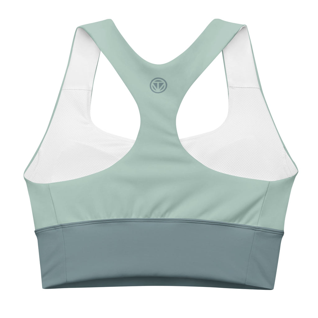 CREWILD Langer Sport-BH | VIBES (Graublau/Türkis) - 2 TWU® Clothing