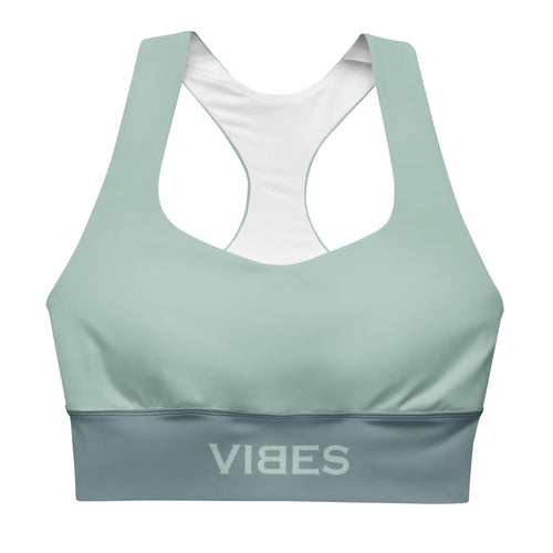 CREWILD Langer Sport-BH | VIBES (Graublau/Türkis) - 2 TWU® Clothing