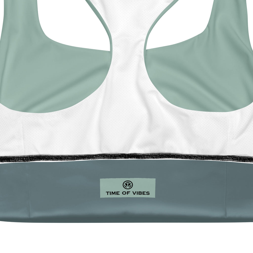 CREWILD Langer Sport-BH | VIBES (Graublau/Türkis) - 2 TWU® Clothing